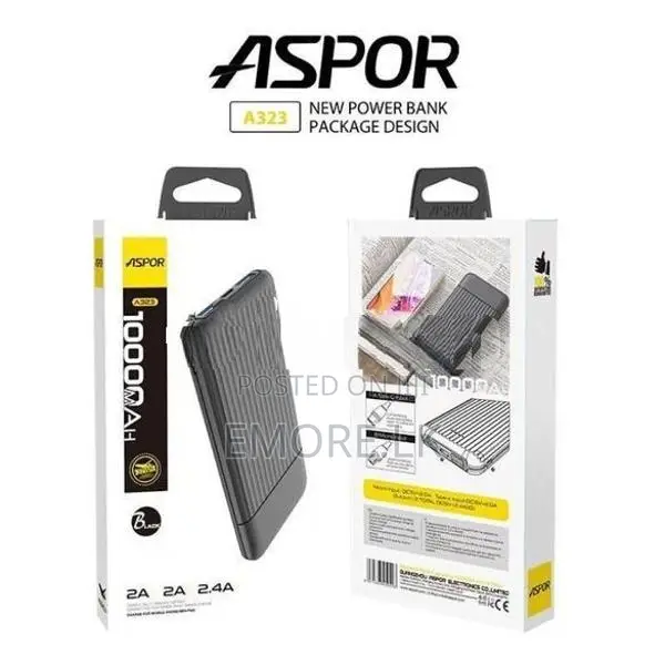 ASPOR Power bank 10000mah A323 EM