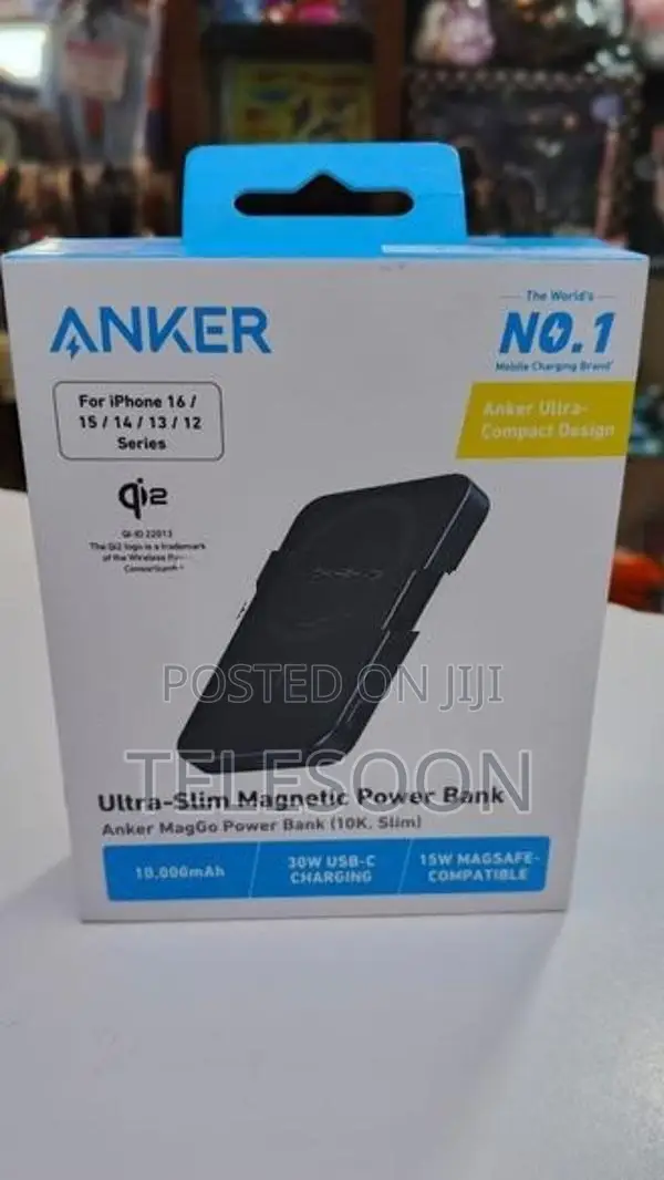 Anker MagGo Power Bank ( 10k,Slim) Ultra - Slim Magnetic