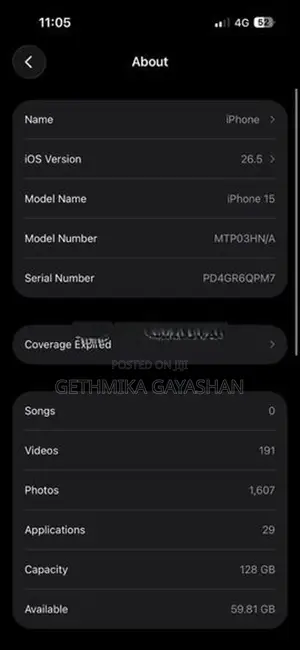 Apple iPhone 15 (Used)
