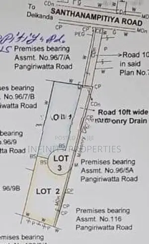 (AFA211) 9.6P Land for Sale At Santhanampitiya Road Ebuldeneya Nugegod