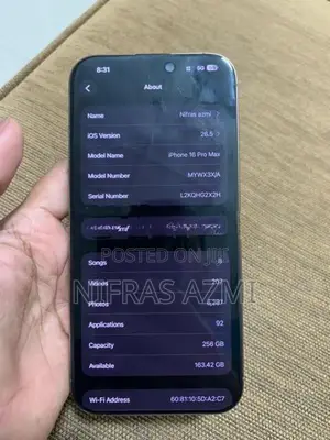 Apple iPhone 16 Pro Max (Used)