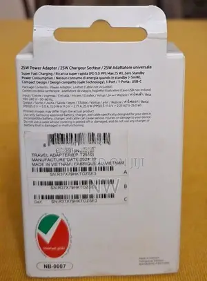 Samsung 25W Fast Charger Adapter