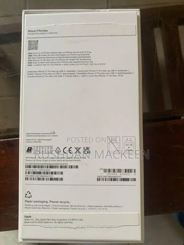 Apple iPhone 17 Pro Max 256 (Brand New)