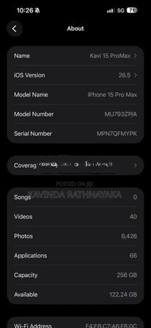 Apple iPhone 15 Pro Max Natural Titanium (Used)