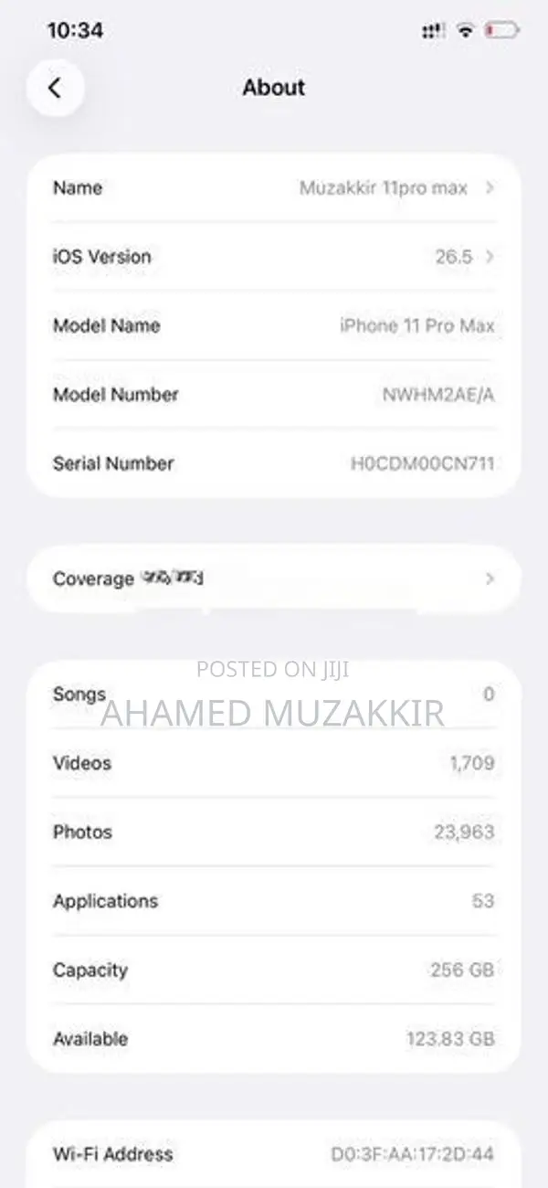 Apple iPhone 11 Pro Max (Used)