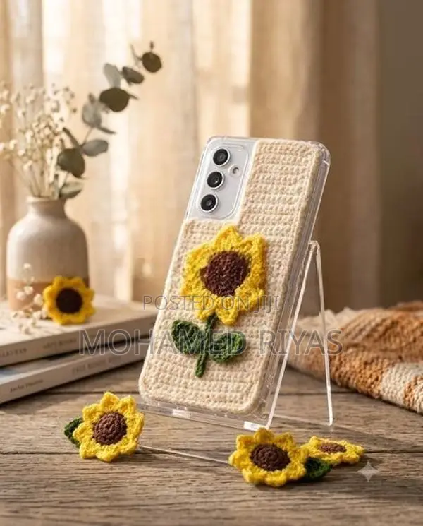 Galaxy A24 Handmade Crochet Sunflower Phone Case