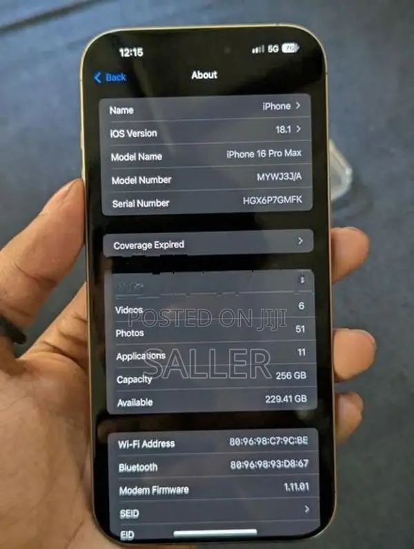 Apple iPhone 16 Pro Max (Used)