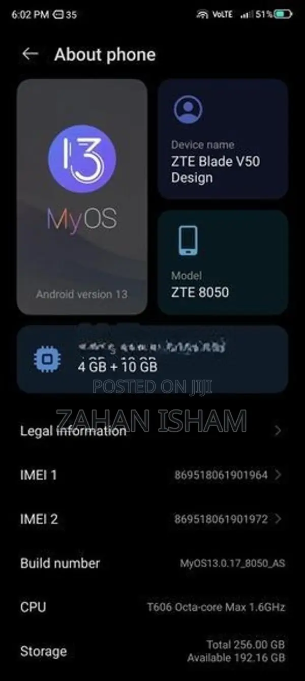 ZTE Blade V50 Design (Used)
