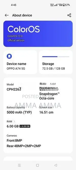 Oppo A74 (Used)