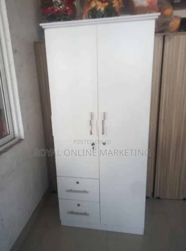 2 Door White Cupboard (K-50)