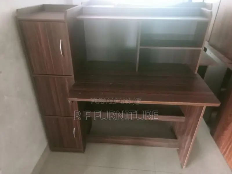 Melamine Writing Table with Cupboard
