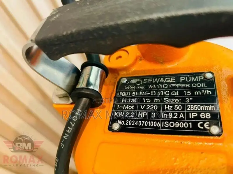 Sewage Pump (3HP) 3'' Deepsteel WQD15-15-2.2