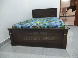 New 72x48 Teak Box Bed With Arpico Hybrid Mattress (L4)
