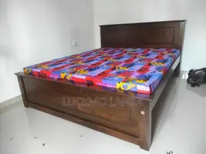 New 72x60 Teak Box Bed With Double Layer Mattress (L3)