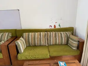 Solid Teak Sofa Set (3+1+1) Center Table