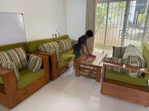 Solid Teak Sofa Set (3+1+1) Center Table