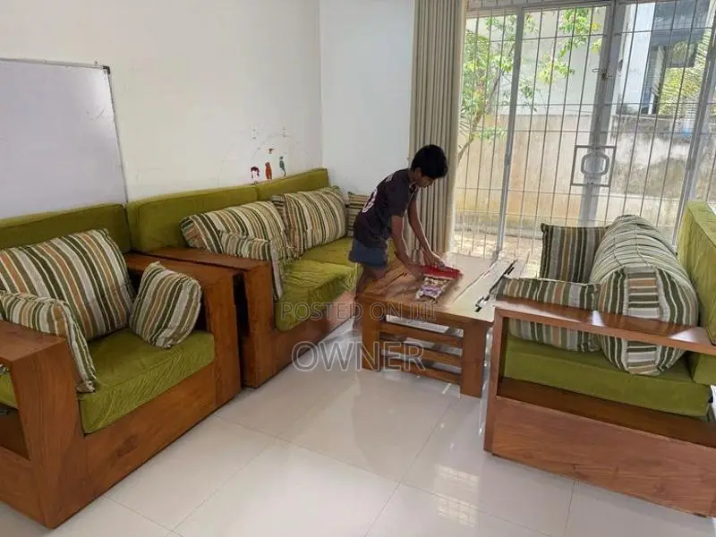 Solid Teak Sofa Set (3+1+1) Center Table