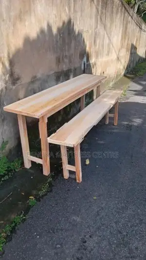 Table with Bench 6ft ×15inch Mahogani
