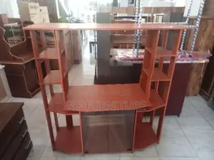 Melamine TV Stand with Setup Cupboard