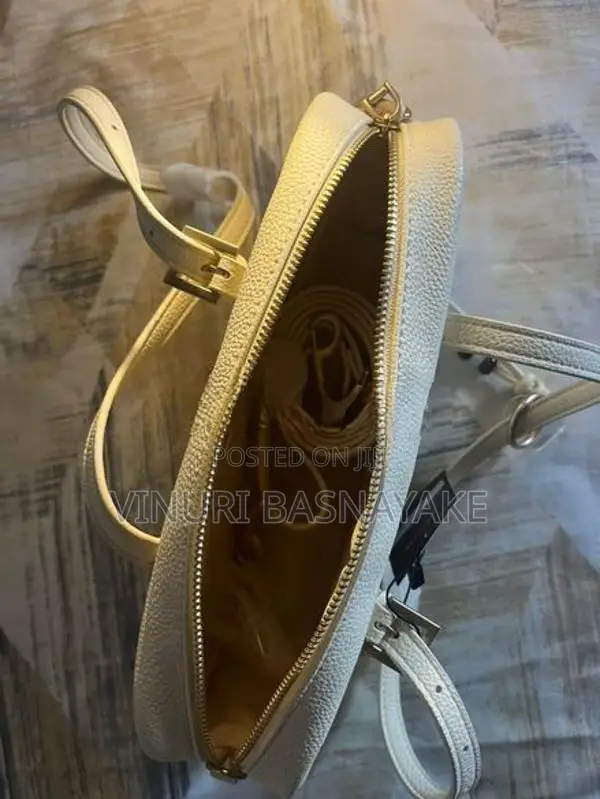 AYA white rectangular hand bag