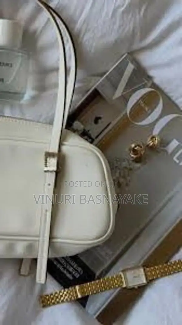 AYA white rectangular hand bag