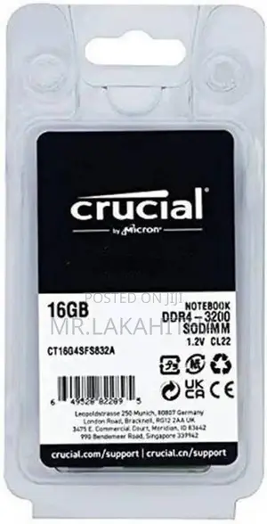 Crucial DDR4 16GB Laptop RAM