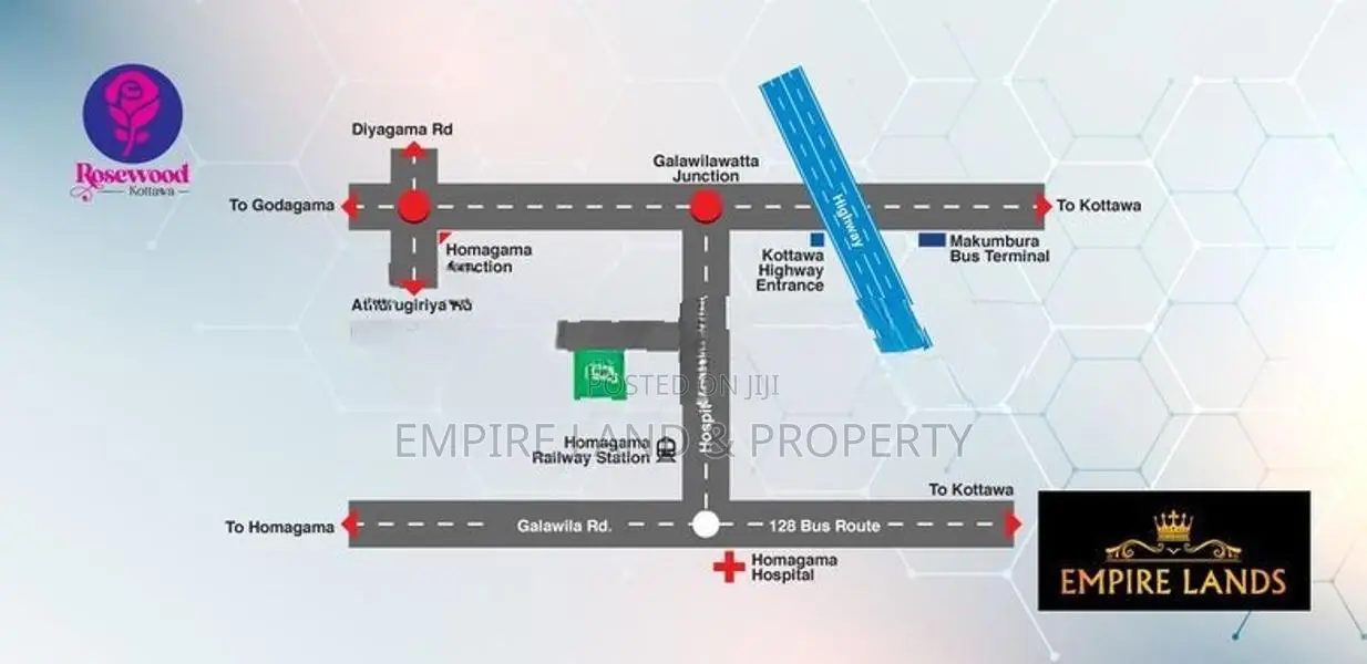 Walking Distance to 138 Road Homagama Land For Sale