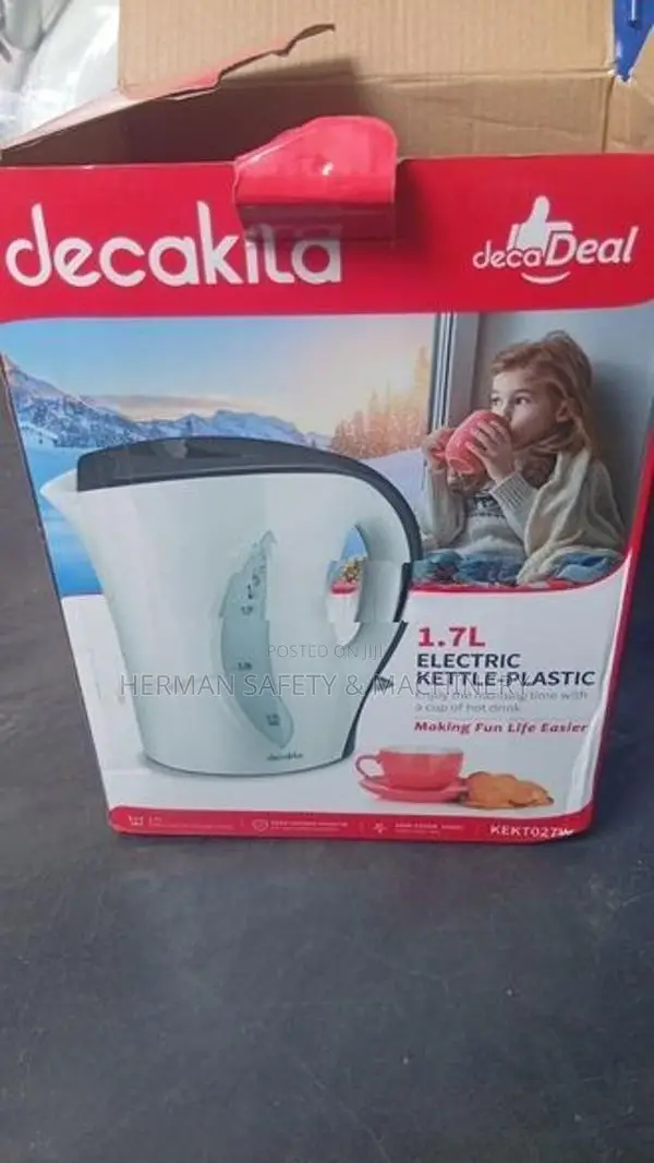 Decakila 1.7L Plastic Electric Kettle – HERMAN HA022