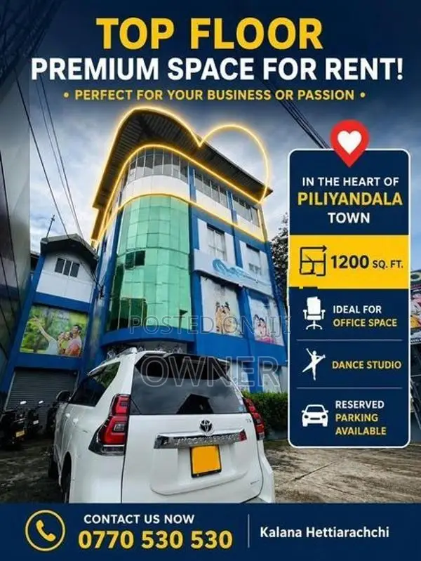 Premium Top Floor Space for Rent in Piliyandala