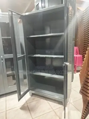 Steel Office Cupboard Glass