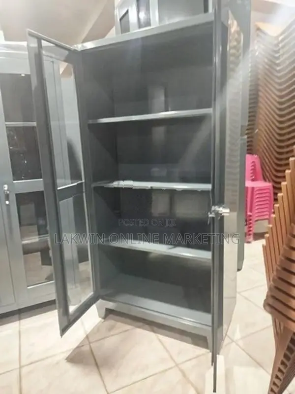 Steel Office Cupboard Glass