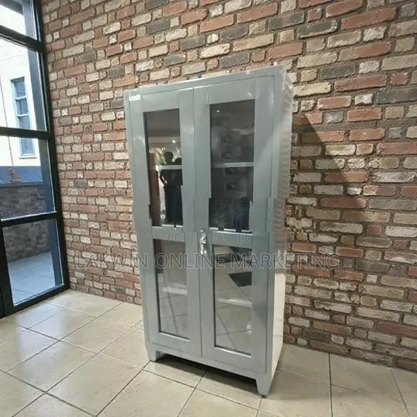 Steel Office Cupboard Glass