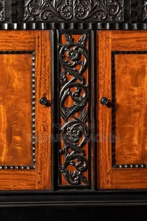 19th Century Ceylonese Indo-Dutch Satinwood and Ebony Cabinet