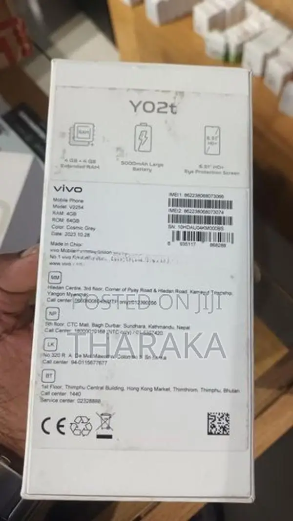 Vivo Y02T 4GB 64GB (Brand New)