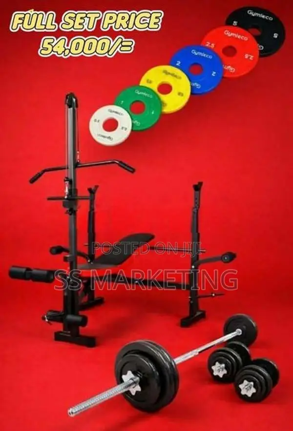 New Bench Home Gym Full Set Dumbbell Weight Plate 3" Years Warranty