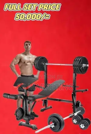 New Bench Home Gym Full Set Dumbbell Weight Plate 3" Years Warranty