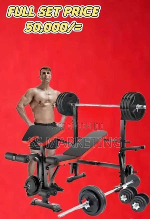 New Bench Home Gym Full Set Dumbbell Weight Plate 3" Years Warranty