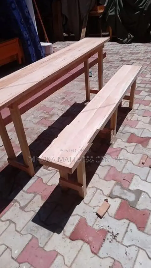Table with Bench 6ft ×15inch Mahogani