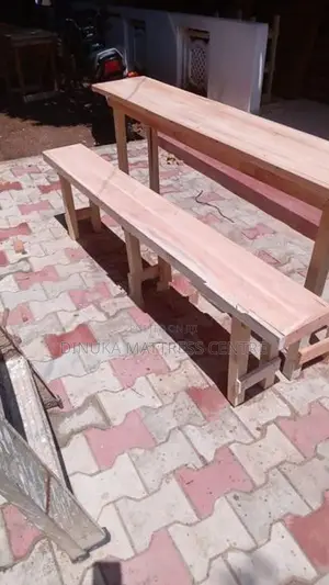 Table with Bench 6ft ×15inch Mahogani
