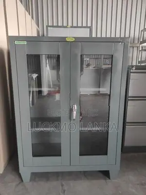 New 4x3 Size Half Glass Steel Office Cupboard (M9)