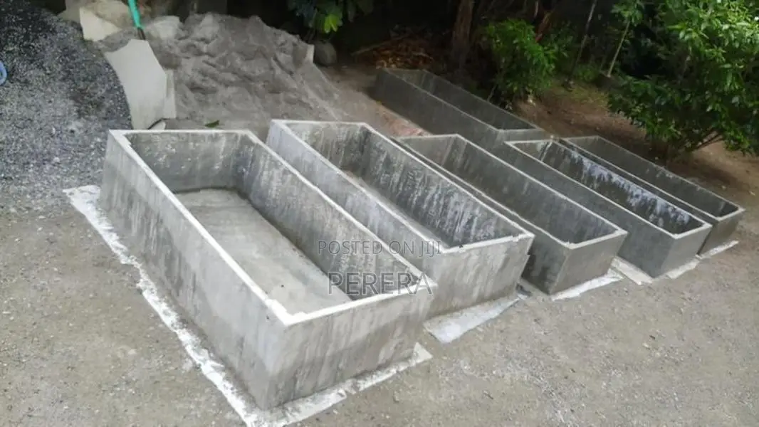 Cement fish tanks