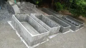Cement fish tanks