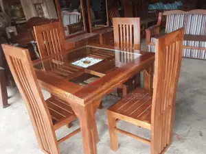 Teak Dining Table With 4 Chairs (N-1)