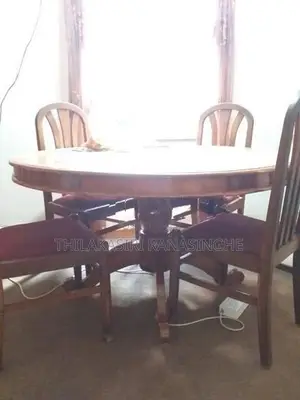 Solid Teak Wood Dining Table with 4 Chairs