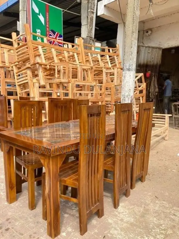 Teak Dining Table 6 Chairs