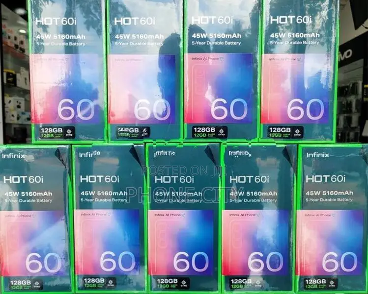 Infinix Hot 60i 128GB 6GBRam Green (Brand New)