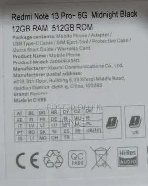 Xiaomi Redmi Note 13 Pro Plus 5G (Used)