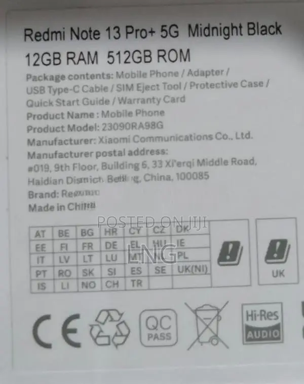 Xiaomi Redmi Note 13 Pro Plus 5G (Used)