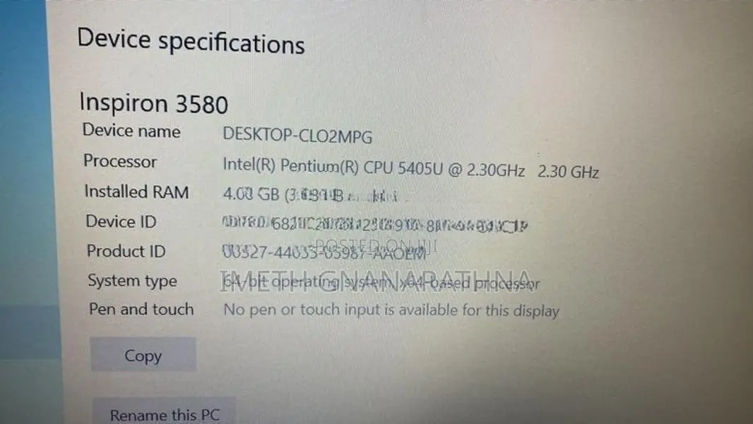 Dell Inspiron 3580