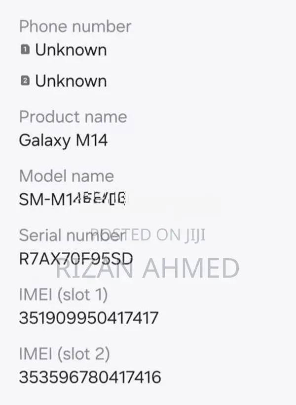 Samsung Galaxy M14 (Used)